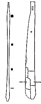 Весло и руль судна из Квальзунда