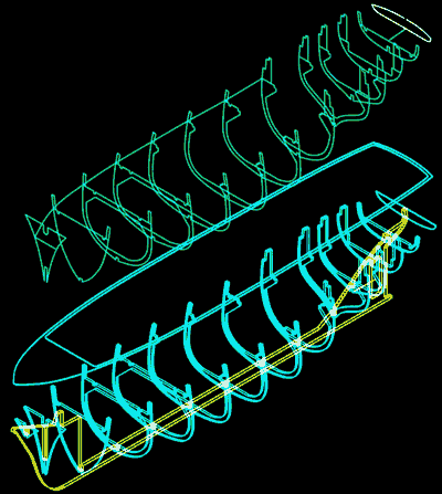 Внутренние контуры шпангоутов