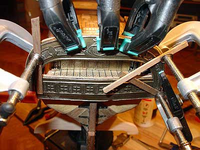 Модель парусника San Juan Nepomuceno Корма Модель парусника San Juan Nepomuceno Корма