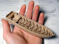 Барказ фрегата в масштабе 1/72.