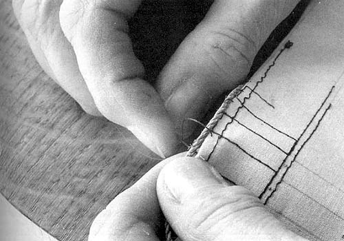 Подшивка ликтроса вручную