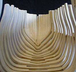 Вид корпуса изнутри после установки всех шпангоутов