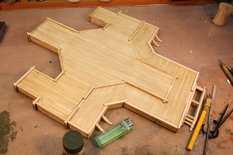 модель Троицкой церкви, русское деревянное зодчество