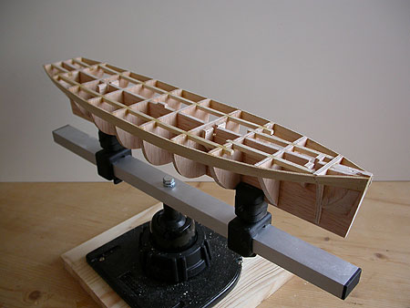 Сборка каркаса модели китайской джонки "Red Dragon"