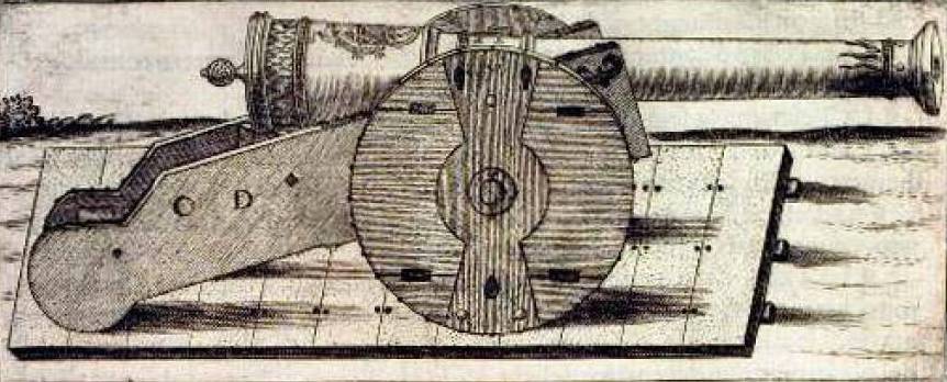Тяжелое орудие на двухколесном лафете
