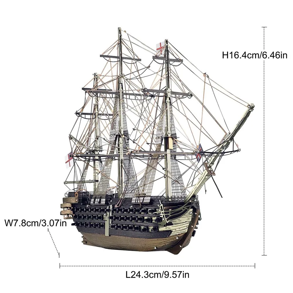 HMS Victory (цветная 3D модель)
