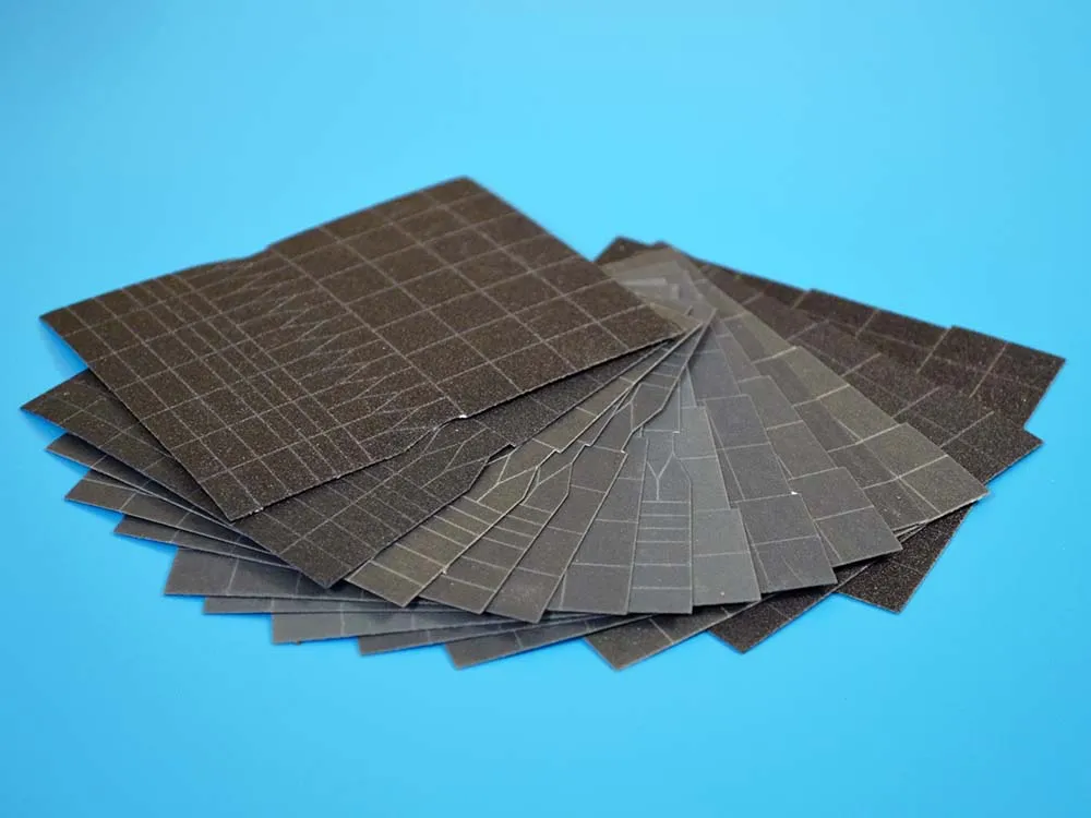 Полный ассортимент шлифбумаги для миниатюрной линейной шлифмашинки (14 шт)