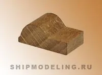 Эзельгофт французского типа, орех, 4шт, 10x15 мм