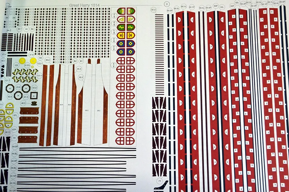 Модель из бумаги каракка "GREAT HARRY"