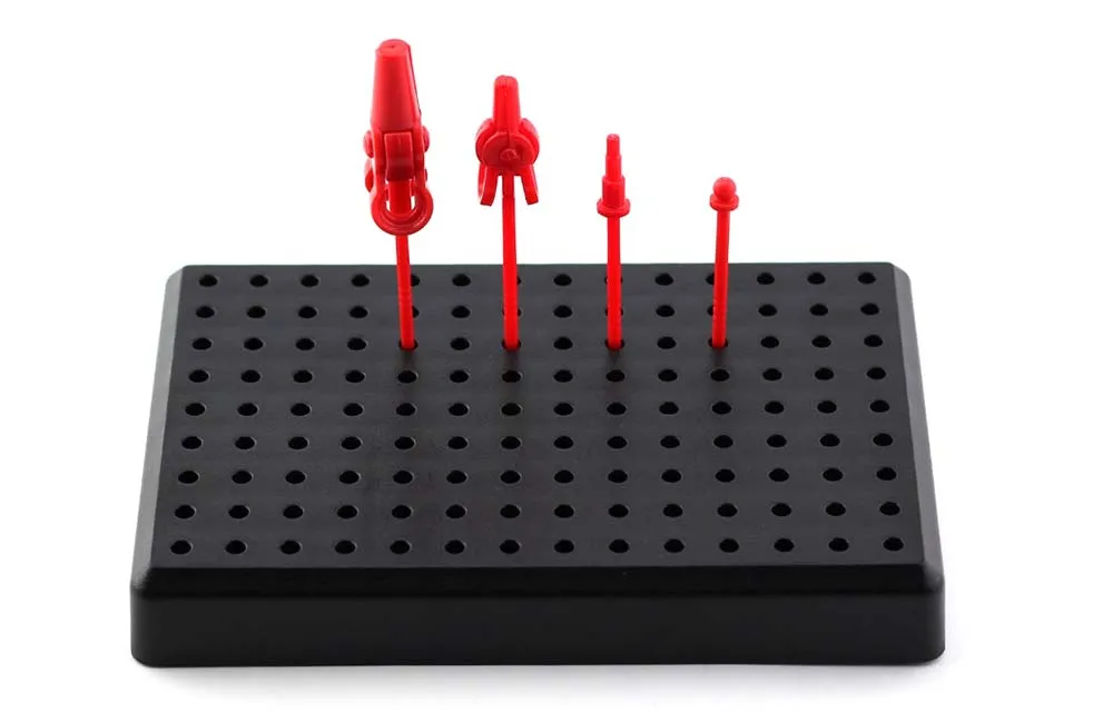 Подставка с держателями для окрашиваемых деталей (4 вида держателей в комплекте)