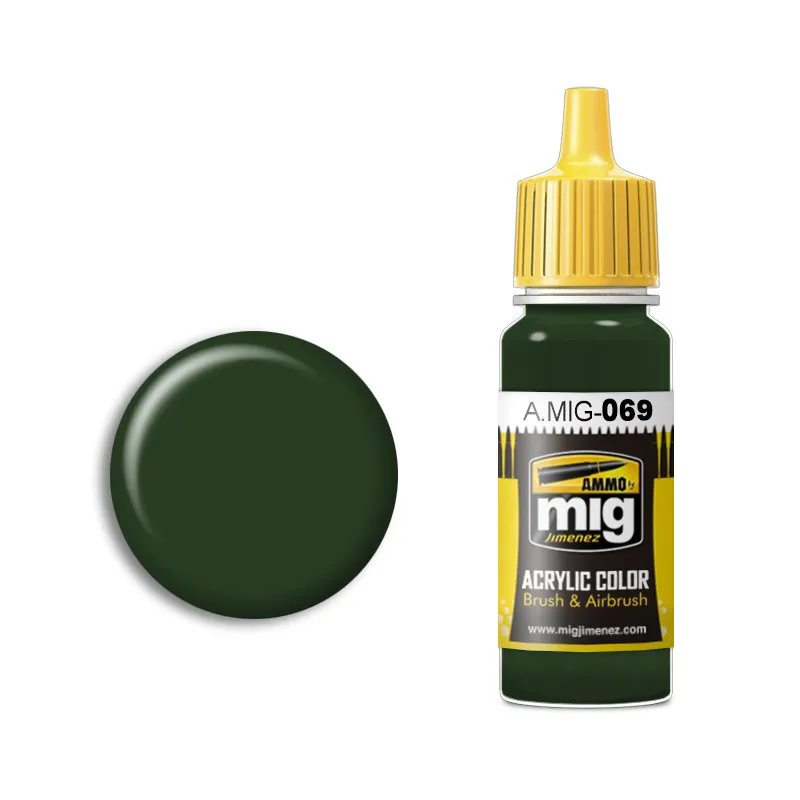 Краска акриловая BLUE GREEN (сине-зеленый), Ammo Mig, 17 мл
