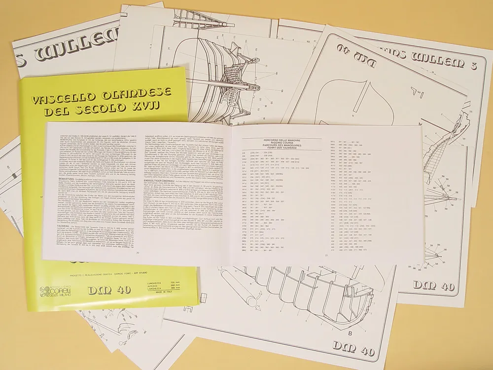 Чертеж корабля  Prins Willem, масштаб 1:100