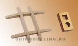 Салинг с эзельгофтом английского типа, орех, 25x27 мм