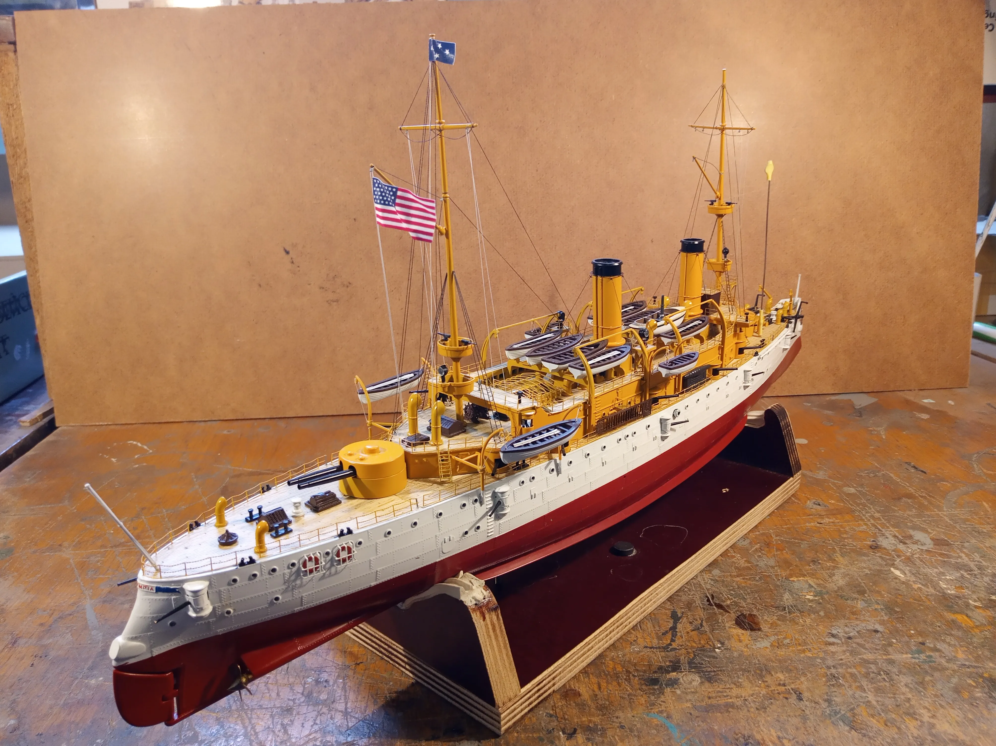 Модель корабля Protected Cruiser USS "OLIMPIA" - Верфь на Столе