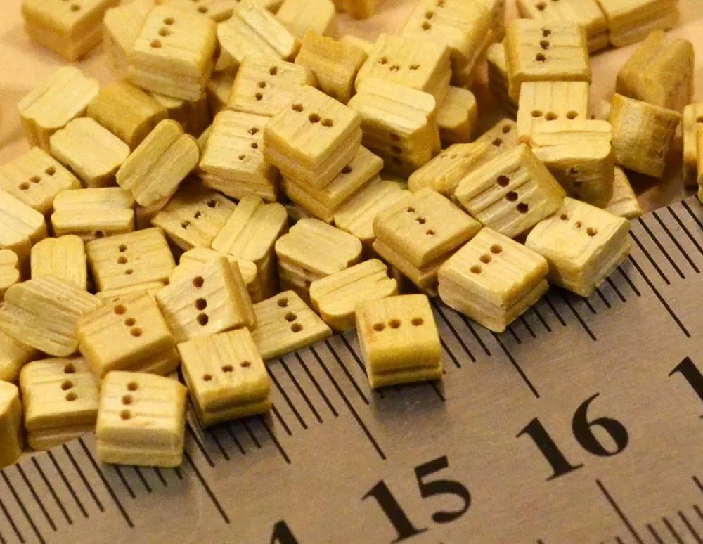Блок, трехшкивный, самшит, 7 мм, 10 шт