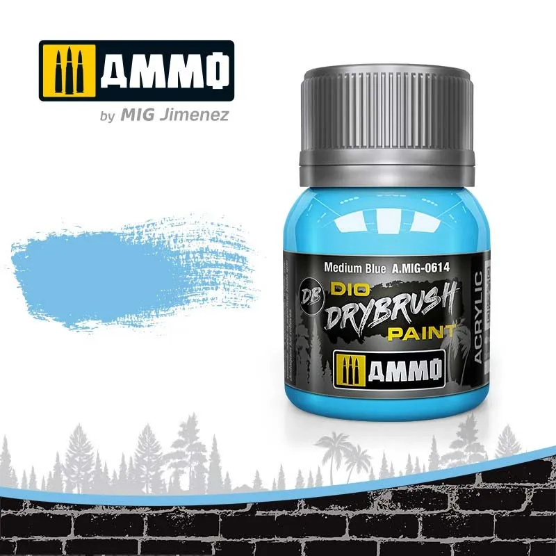 Краска акриловая DRYBRUSH средне-синяя, Ammo Mig, 40 мл