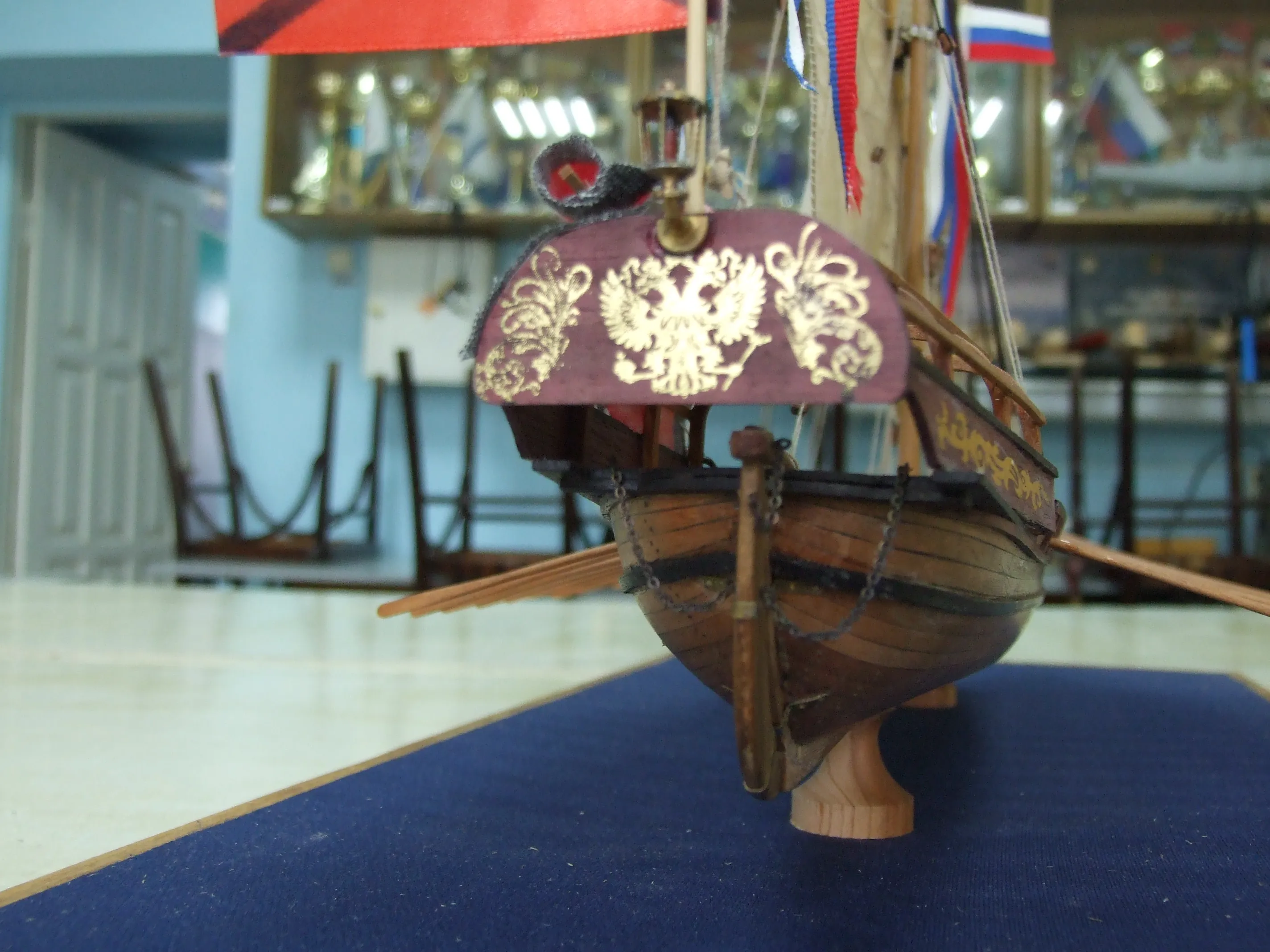 Модель корабля Скампавея Азовского флота Петра Великого - Верфь на Столе