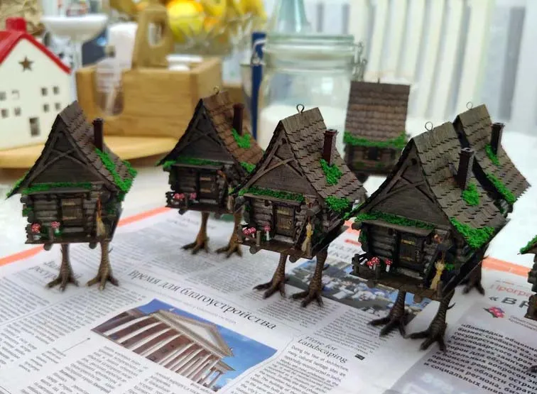 Ёлочная игрушка Избушка на курьих ножках, 140 деталей