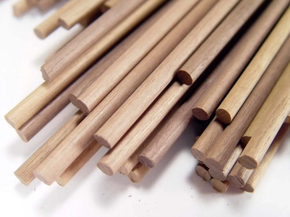 Круглая заготовка диаметром 10 мм, темный орех, 1 шт.