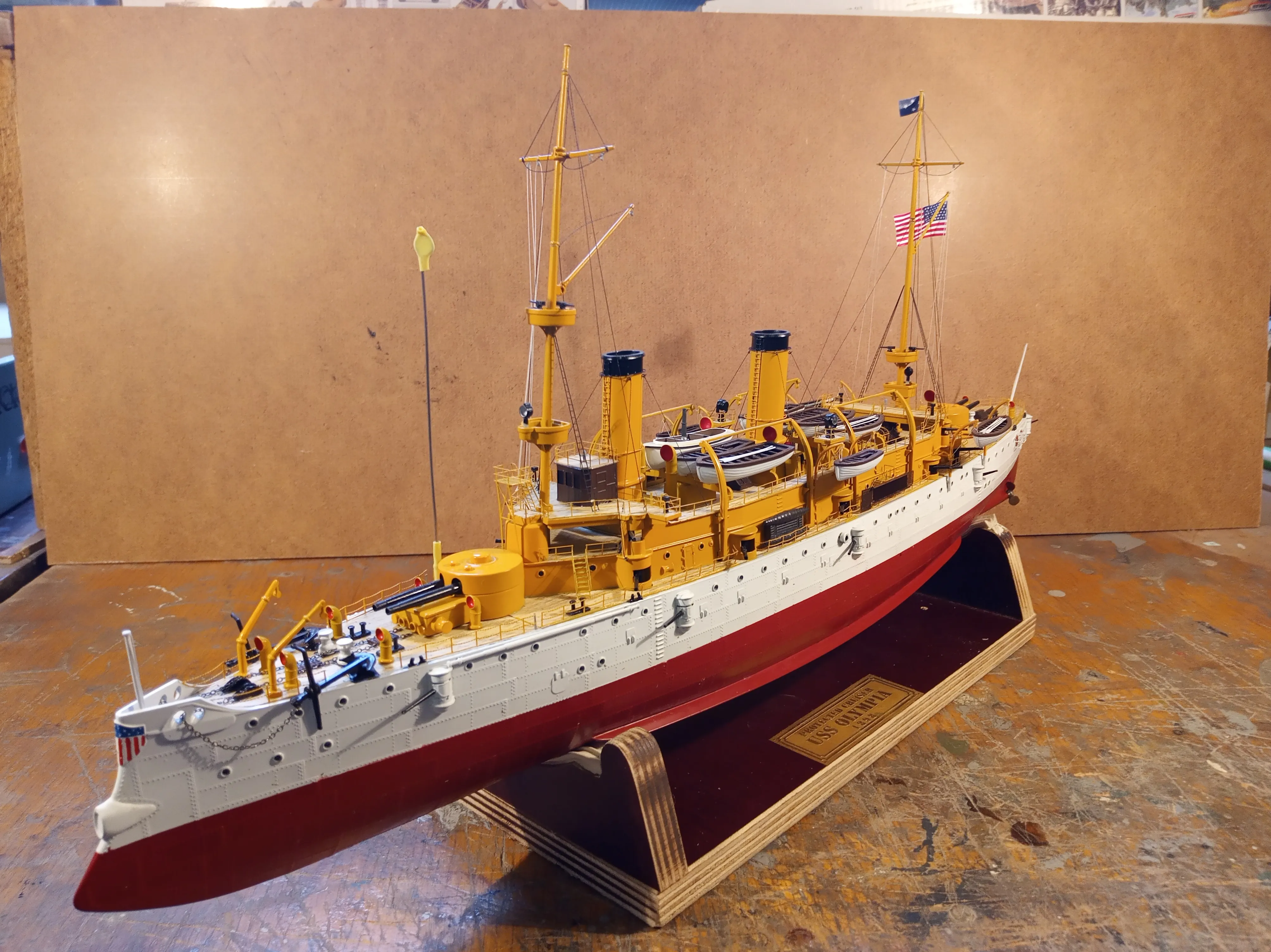 Модель корабля Protected Cruiser USS "OLIMPIA" - Верфь на Столе