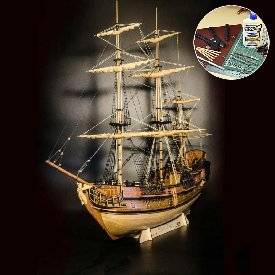 Black Pearl (Черная Жемчужина), 533 мм + (Полный набор инструментов, клея и лак)