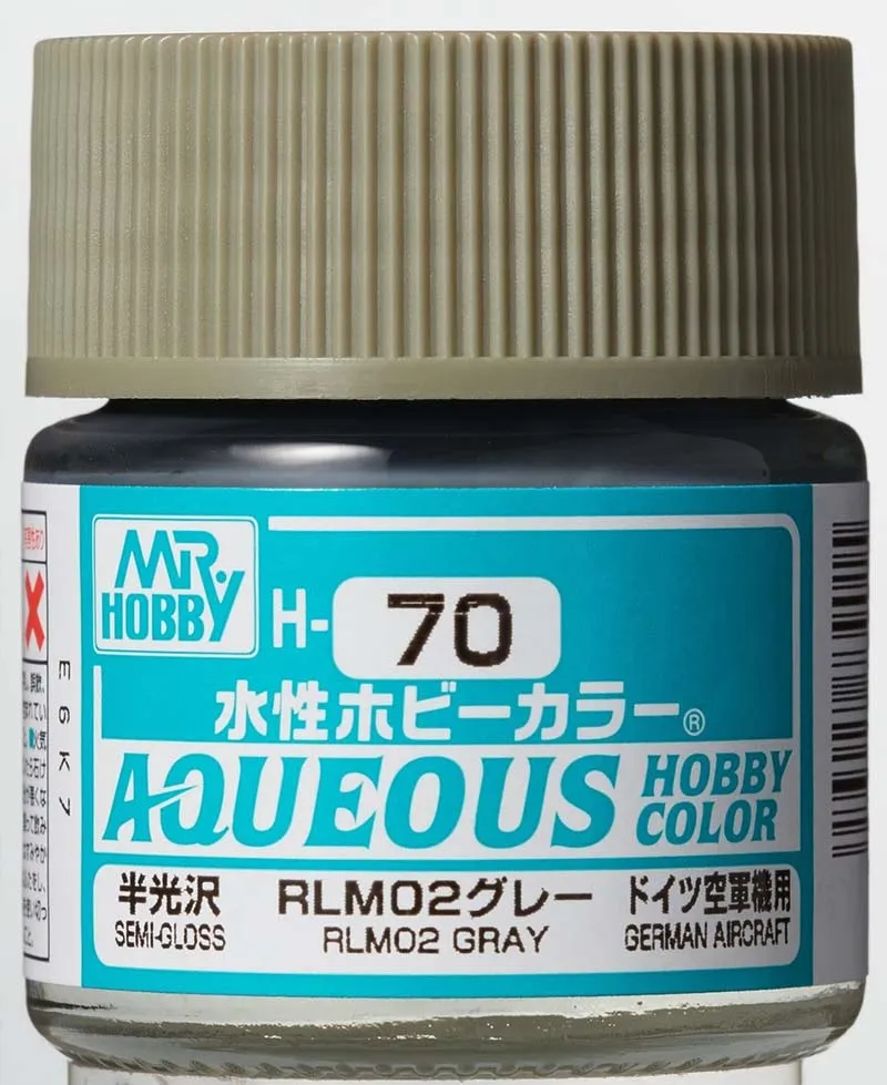 Краска Mr Hobby, акриловая, серая RLM02 полуглянцевая, H 70, 10 мл