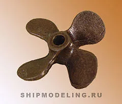 Винт четырехлопастной левый, металл, 40мм