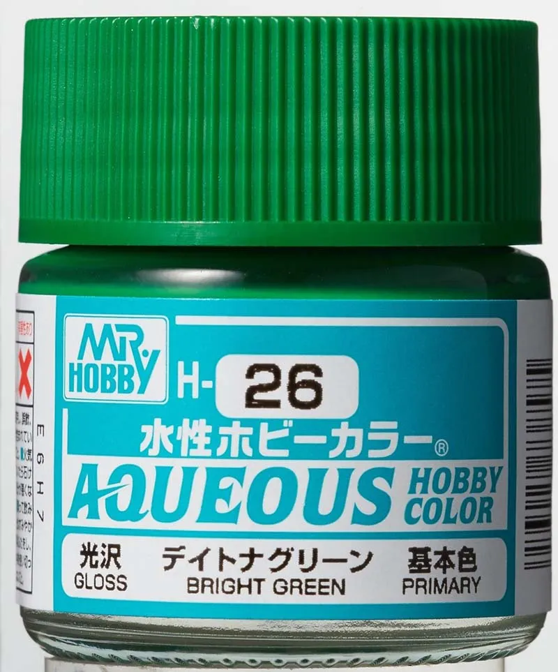 Краска Mr Hobby, акриловая, ярко-зеленая глянцевая, H 26, 10 мл