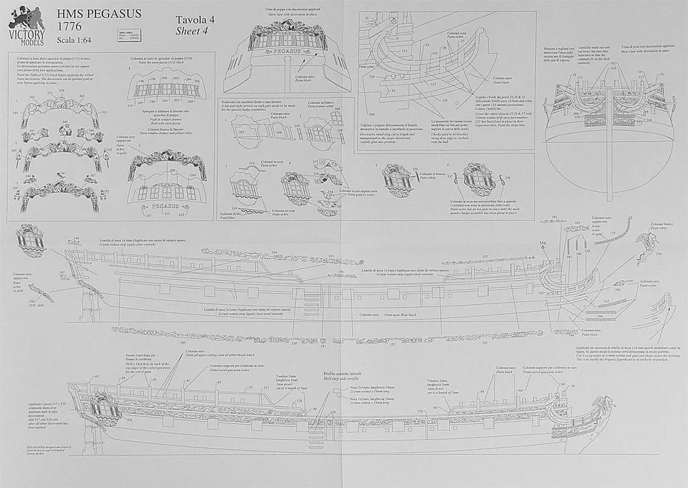 Чертеж корабля HMS PEGASUS