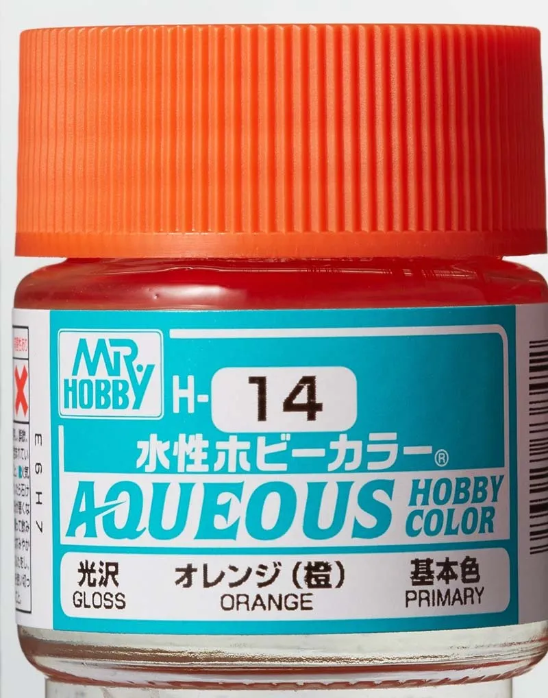 Краска Mr Hobby, акриловая, оранжевая глянцевая, H 14, 10 мл