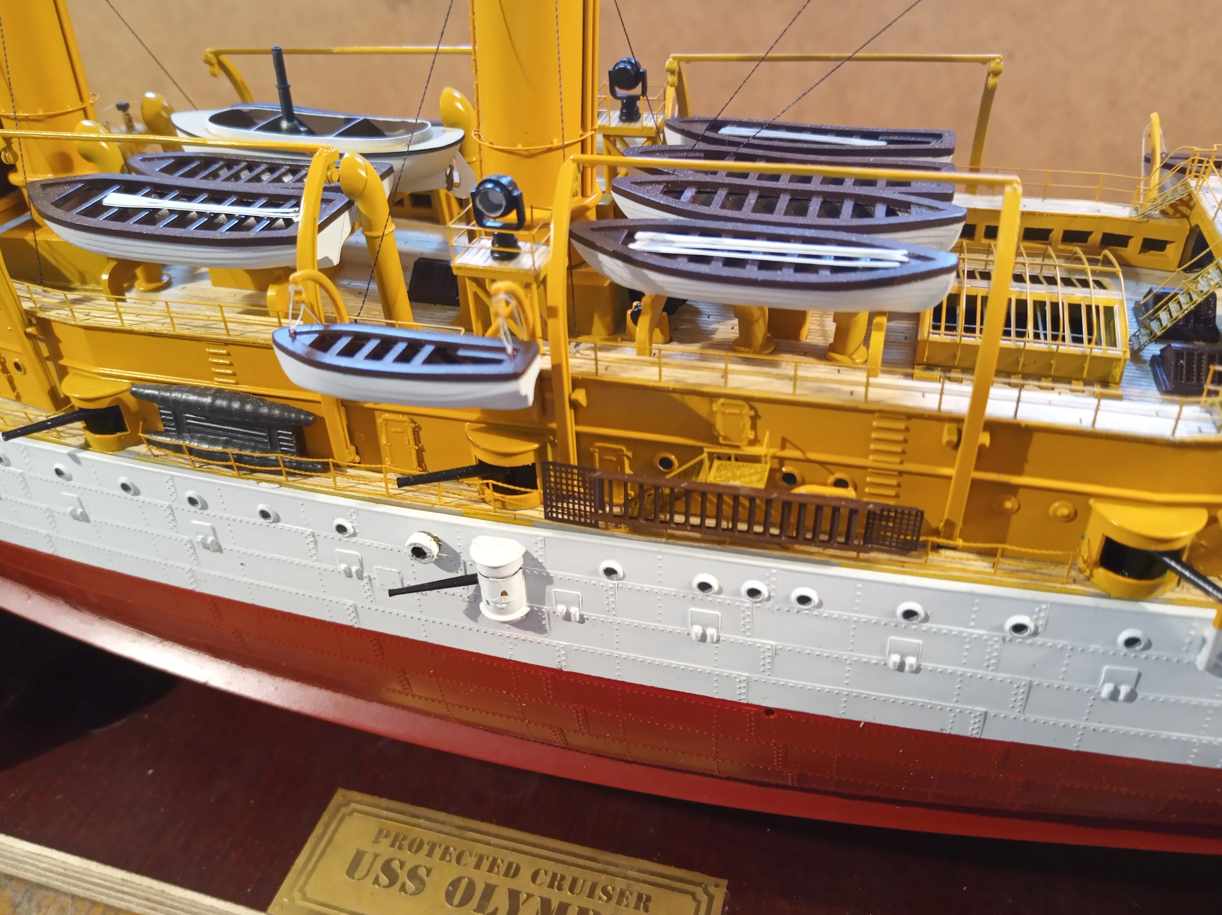 Модель корабля Protected Cruiser USS "OLIMPIA" - Верфь на Столе