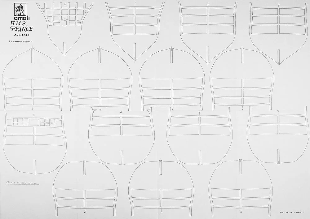 Чертеж корабля HMS Prince