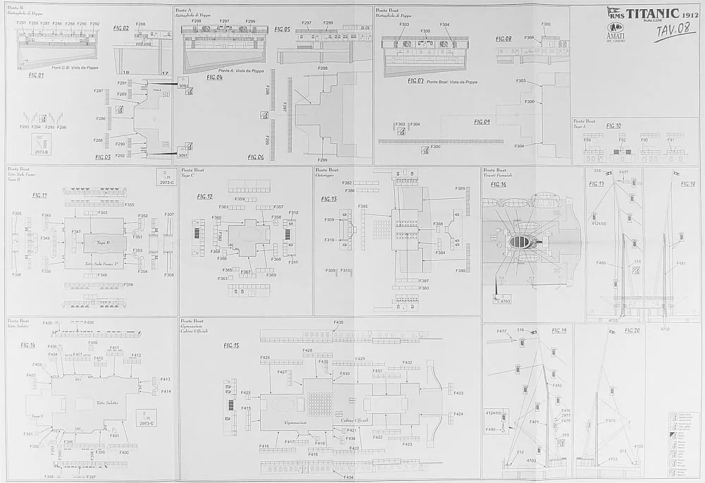 Чертеж корабля Titanic (Титаник)