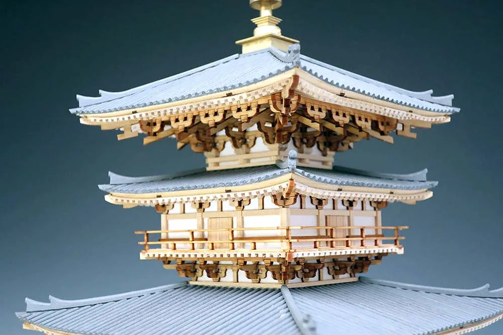 3-х ярусная пагода Yakushiji (восточная) + (Стартовый набор инструментов)