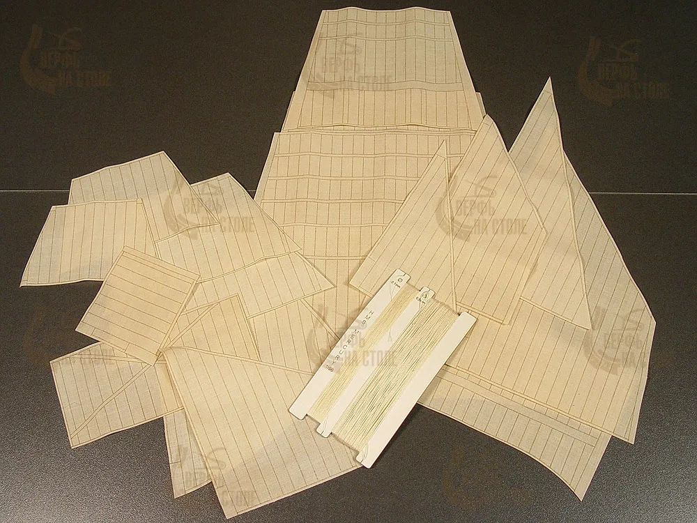 Паруса для модели HMS Mercury масштаб 1:96