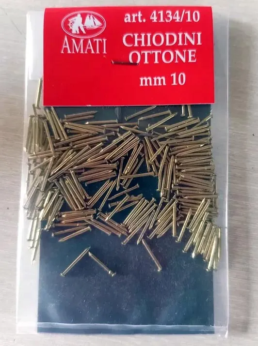 Гвоздь, латунь, 0,7х10 мм, 200 шт