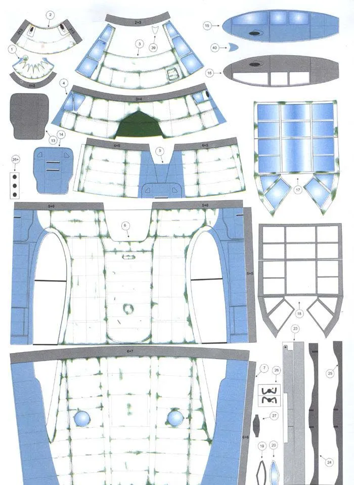 Модель из картона Тяжелый истребитель
