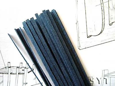 Рейка синяя, липа, 1х3 мм, 5шт