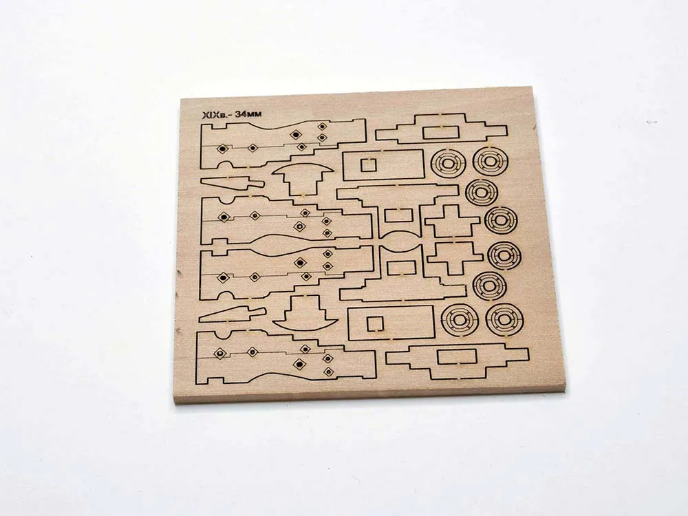 Станок для пушки XIX век, 17 мм, 2 шт, масштаб 1:72