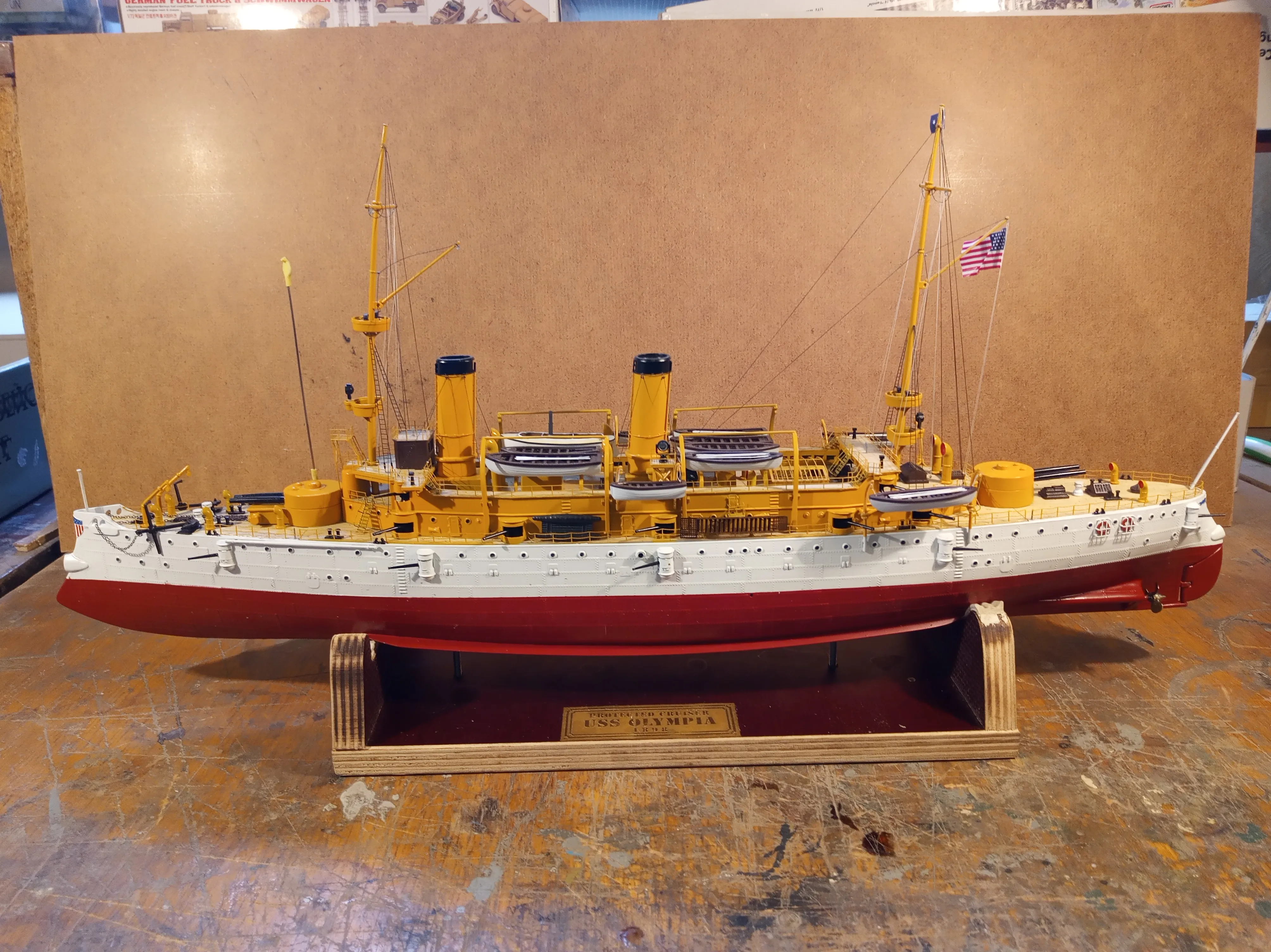 Модель корабля Protected Cruiser USS "OLIMPIA" - Верфь на Столе