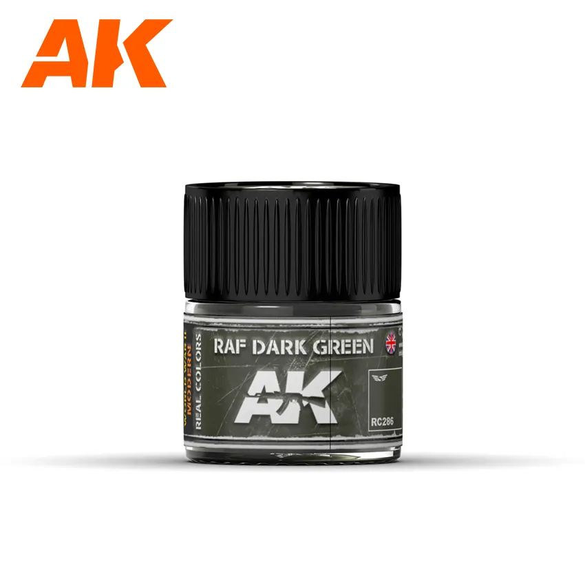 Лак акриловый AK Interactive, RAF темно-зеленый, 10 мл