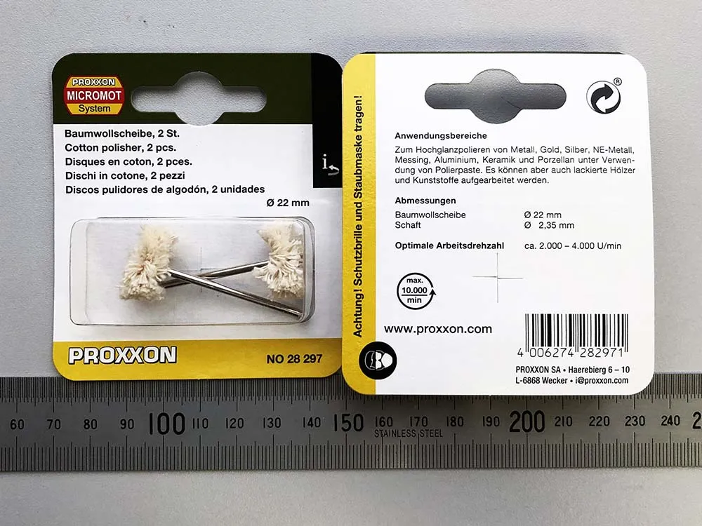 Полировальные круги Proxxon из ткани, 2 шт