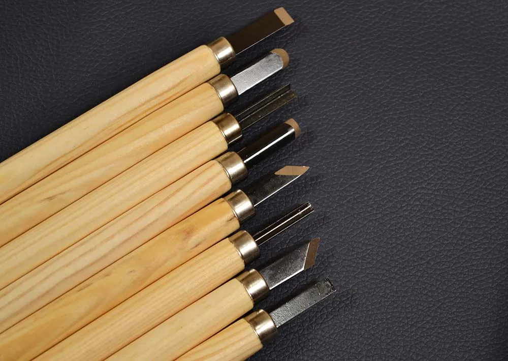 Набор резцов для резьбы по дереву, 8 штук