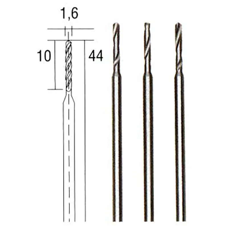 Вольфрам-ванадиевые свёрла Proxxon 1,6 мм, 3 шт