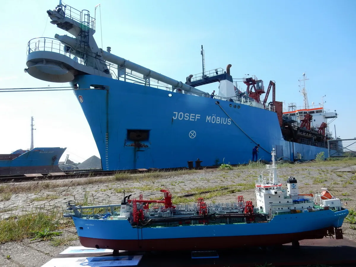 Модель корабля dredger "Josef Möbius" - Верфь на Столе