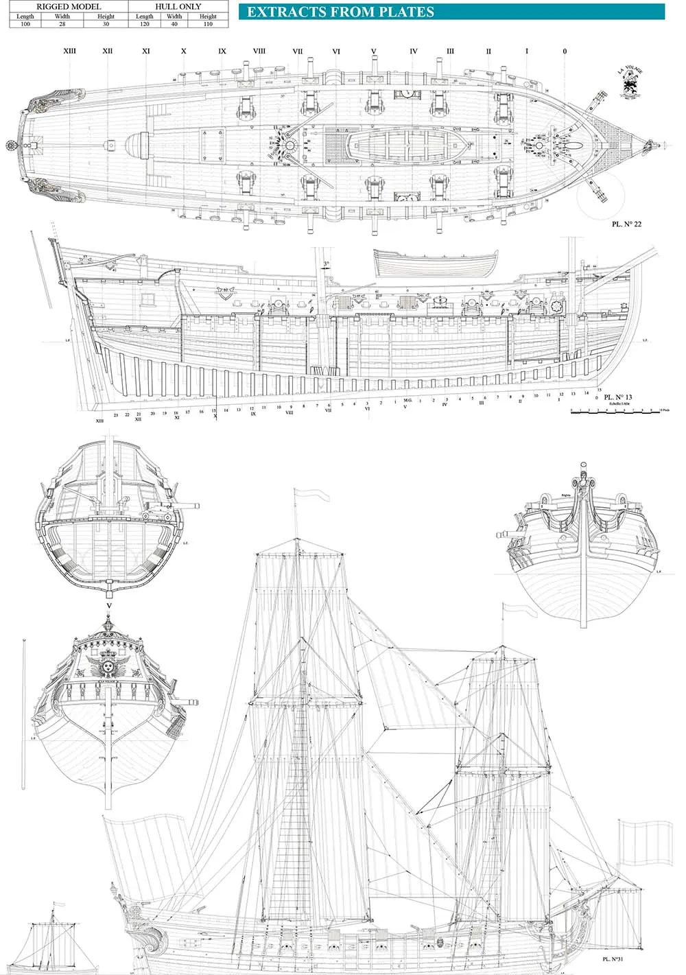 La Volage, 1693 + чертежи