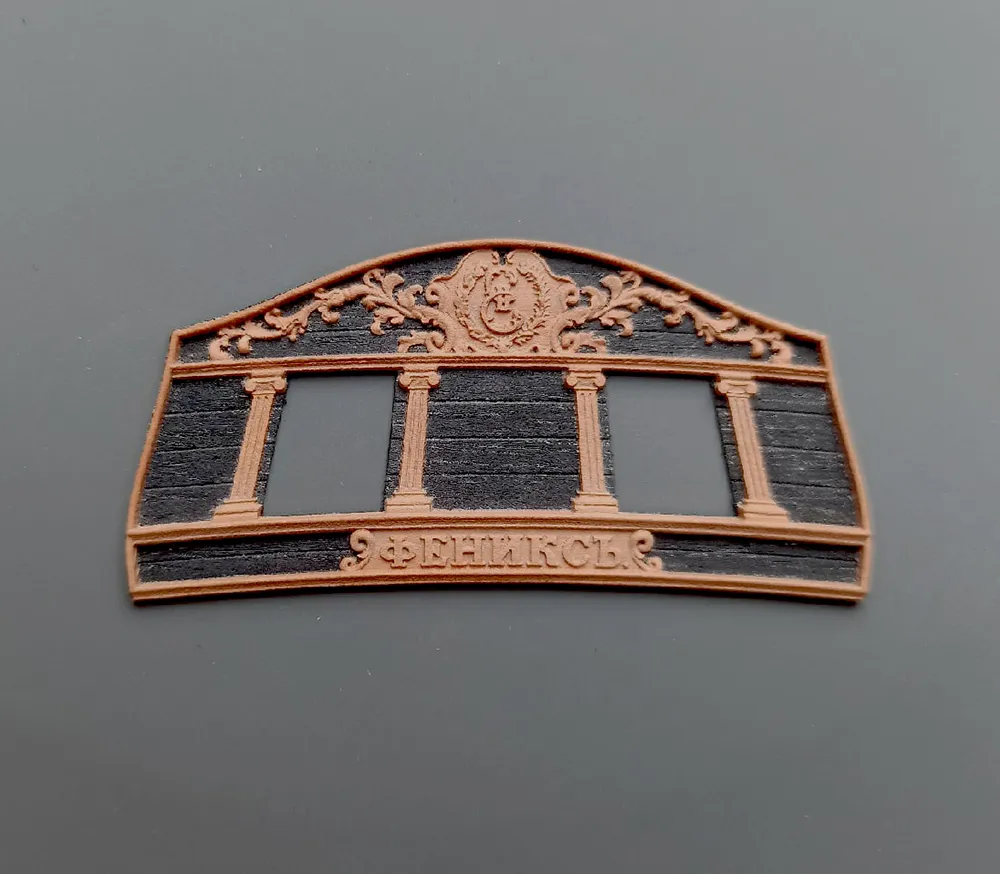 Кормовой декор для модели корабля Бригантина Феникс (Версия 2)