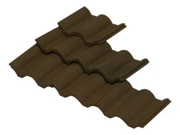 Черепица фламандская черная, масштаб 1:10, 25 шт