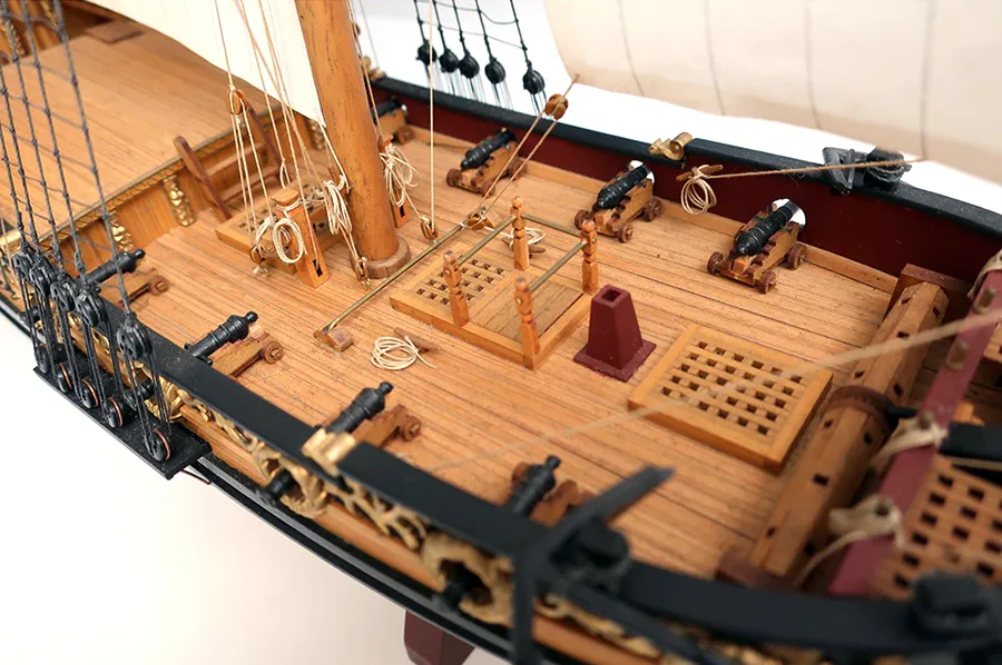 деревянная модель парусника Charles Royal Yacht 1674