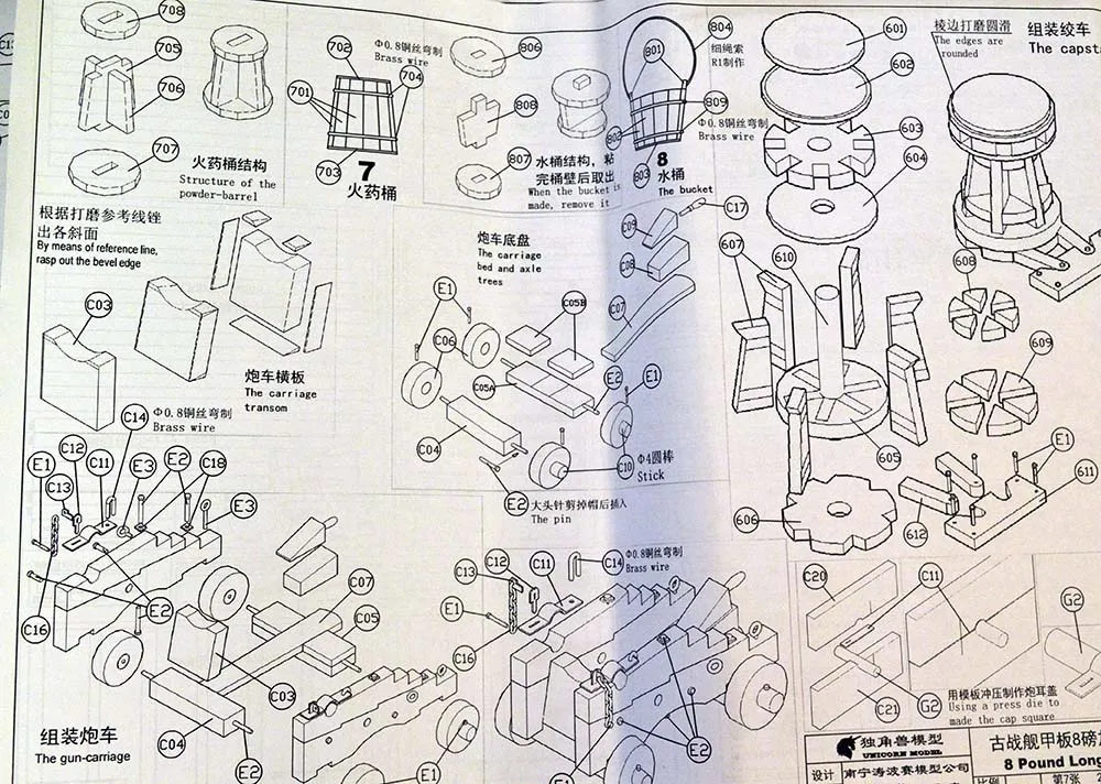 модель пушки 8-фунтовая пушка на палубе
